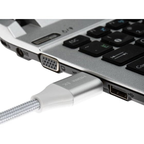 Кабель аудио-видео Cactus CS-HDMI.2.1-3 HDMI(m)/HDMI(m) 3м позолоч.конт. серебристый