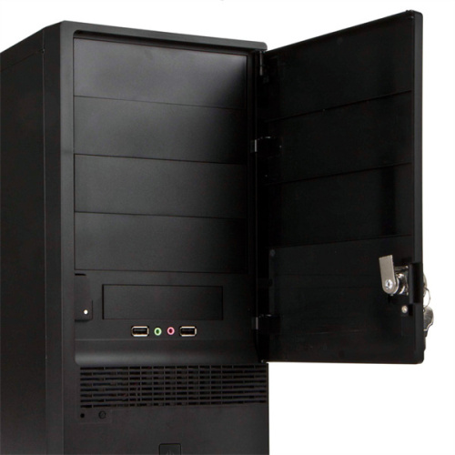 Корпус INWIN EC046U3 (6194940) U3*2+A(H)/Key Lock no Power Cord (Black)