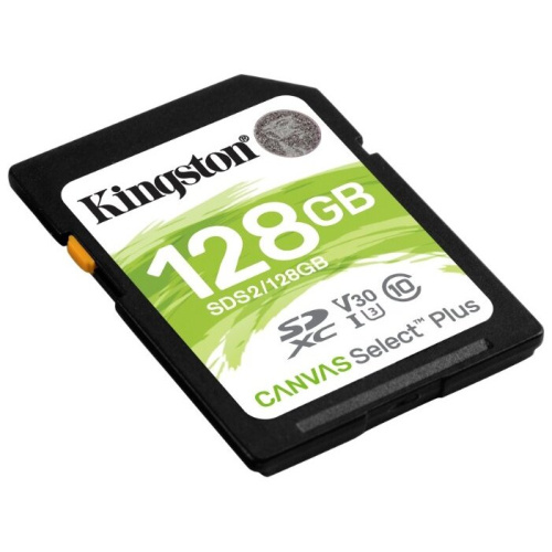 Карта памяти Kingston SDS2/128GB SDHC Canvas Select Plus 128GB UHS-I Class U3 V30