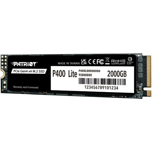 SSD Patriot P400 P400LP2KGM28H 2ТБ, M.2 2280, PCIe 4.0 x4