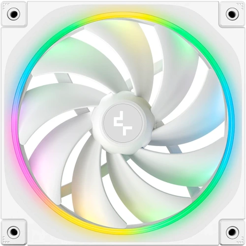 Вентилятор DEEPCOOL FL14 WH 140x140x25мм (PWM, ARGB, белый, 500-1700об/мин) Color Box