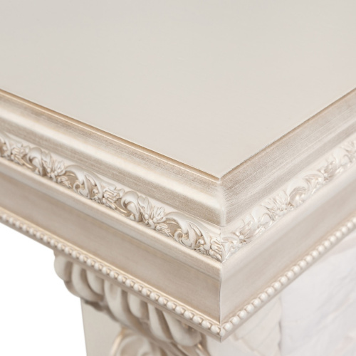 Электрокамин RealFlame Rockland Lux WT белый дуб с золотой патиной с очагом Evrika 25,5 LED