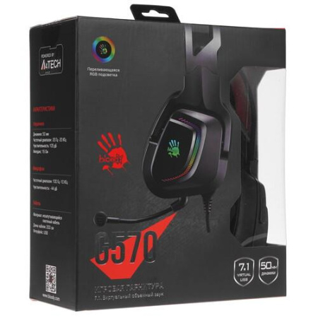 Проводные наушники A4Tech Bloody G570 черный