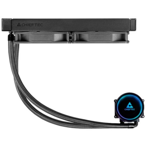 СВО Chieftec Iceberg 240 Dark CLC-240-BLK LGA1700/1200/115X/AM5/AM4 (TDP 300W, ARGB Pump, PWM, Dual Fan 120mm)