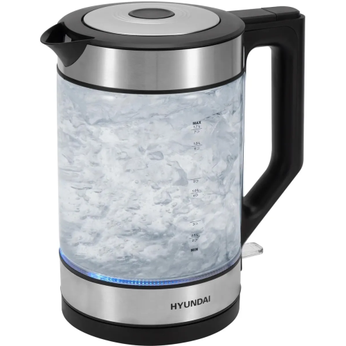 Электрочайник Hyundai HYK-G3509 черный/прозрачный