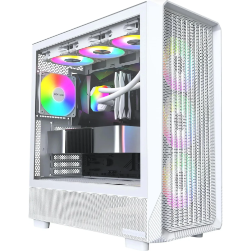 Корпус Montech X5 белый без БП ATX 4x120mm 1xUSB2.0 1xUSB3.0 1xUSB3.1 audio bott PSU