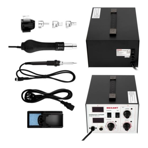 Паяльная станция REXANT 12-0724 с цифровым дисплеем 100-480°С (R852AD+)
