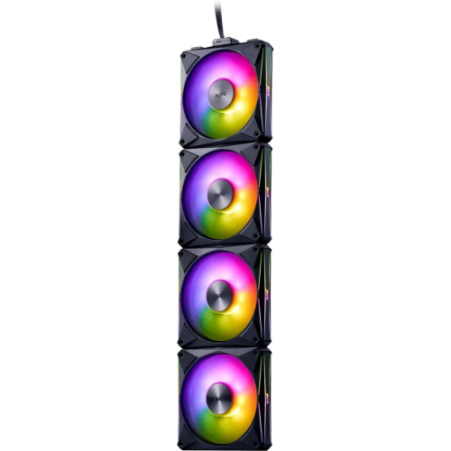 Комплект вентиляторов 4шт XPG HURRICANE MAG 120 ARGB PWM ( прямой и реверсный режим) black RET