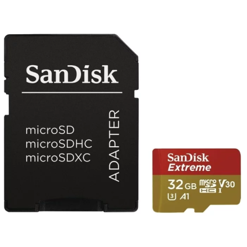 Карта памяти SanDisk (SDSQXAF-032G-GN6MN) 32GB microSDXC Class 10 UHS-I A1 C10 V30 U3 Extreme 100MB/s