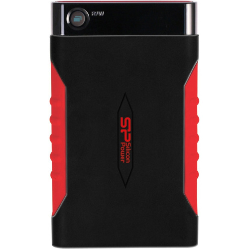 Внешний HDD 1.0TB USB3.0 Silicon Power Armor A15, ударопрочный, чёрный/красный (SP010TBPHDA15S3L)