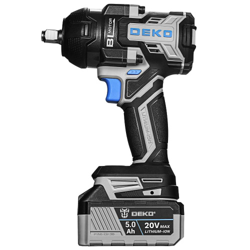 Гайковерт аккумуляторный DEKO ZKIS20 Pro Max 083-1089, 20В, 1*5.0Ач, 950Нм, в кейсе