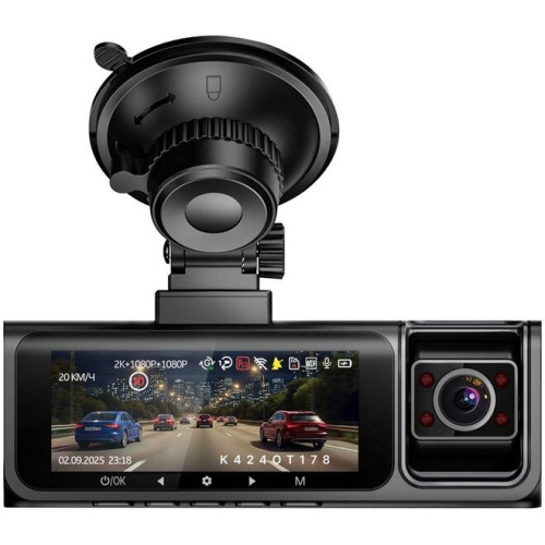 Видеорегистратор TrendVision Phantom 3CH GPS черный 1440x2560 1440p 170гр. SA230D