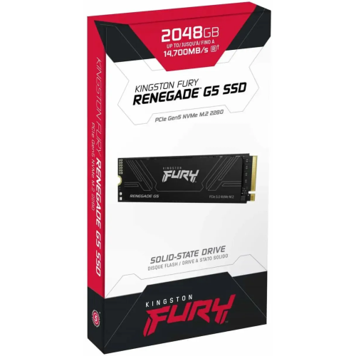 SSD Kingston Fury Renegade G5 (SFYR2S/2T0) 2Tb M.2 2280, PCI-E 5.0 x4, 3D TLC, 14700/14000Mbs, 2000TBW, DRAM