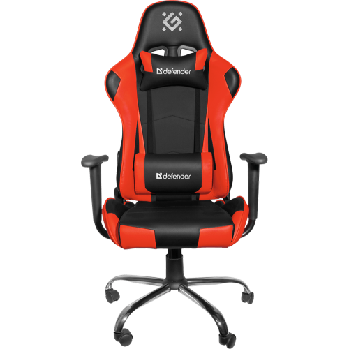 Кресло Defender Azgard (64358) полиуретан черный/красный