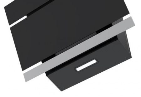 Вытяжка наклонная Midea MH60AN668GB черный/серебристый