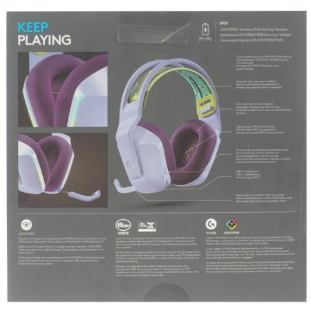 Беспроводные наушники Logitech G733 фиолетовый