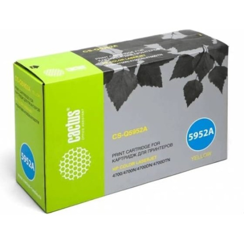 Картридж лазерный Cactus CS-Q5952A Q5952A желтый (10000стр.) для HP CLJ 4700