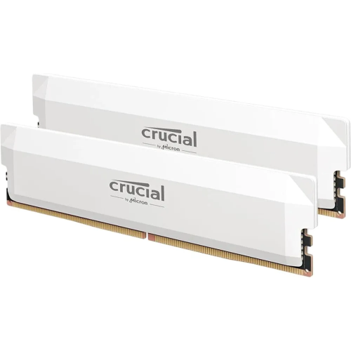 ОЗУ Crucial Pro Gaming by Micron CP2K32G64C40U5W DDR5-6400 64GB Kit (2x32GB) UDIMM CL40 White 1.35V, 1 Year Warrаnty