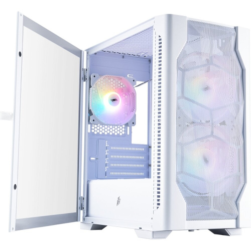 Корпус 1STPLAYER DK D4-M FRGB White (D4-M-WH-2F1P-W-1F1-W) / mATX / 2x140mm 1x120mm FRGB fans