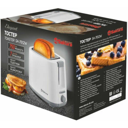 Тостер Sakura SA-7612W Elegant белый